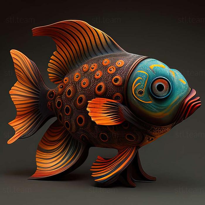 3D model Calico fish (STL)